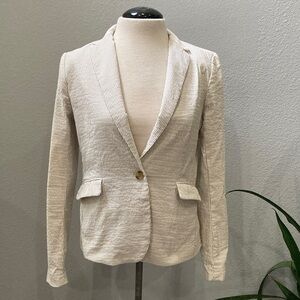 Carolina Belle Canada Striped Cream Blazer S